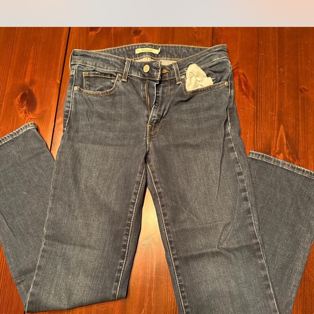 Levi's Dark Blue Straight Leg Women's Jeans